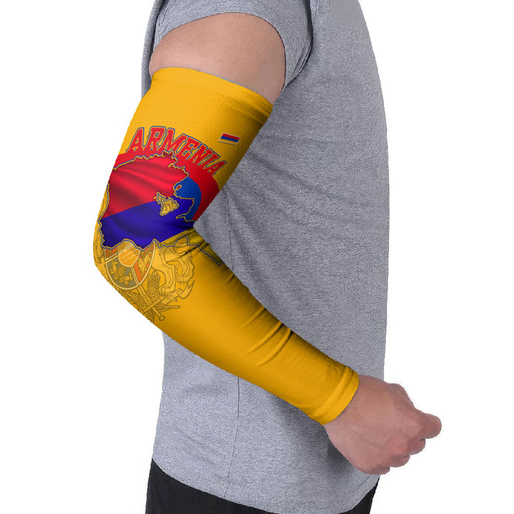 Personalized Armenia Coat Of Arms Arm Sleeves Armenian Flag Map And Patriotic Eagle Lion