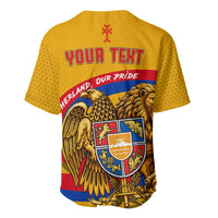 Personalized Armenia Coat Of Arms Baseball Jersey Armenian Flag Map And Patriotic Eagle Lion