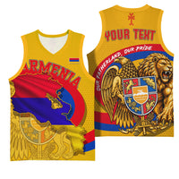 Personalized Armenia Coat Of Arms Basketball Jersey Armenian Flag Map And Patriotic Eagle Lion