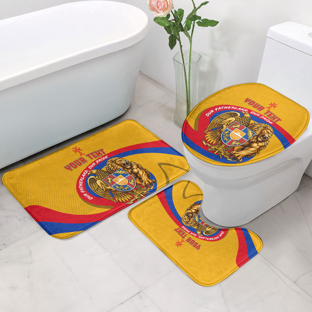 Personalized Armenia Coat Of Arms Bathroom Set Armenian Flag Map And Patriotic Eagle Lion