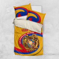 Personalized Armenia Coat Of Arms Bedding Set Armenian Flag Map And Patriotic Eagle Lion