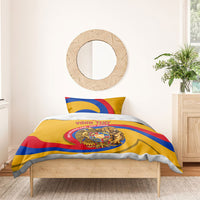 Personalized Armenia Coat Of Arms Bedding Set Armenian Flag Map And Patriotic Eagle Lion