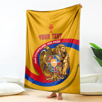Personalized Armenia Coat Of Arms Blanket Armenian Flag Map And Patriotic Eagle Lion