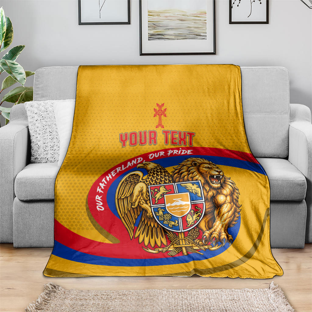 Personalized Armenia Coat Of Arms Blanket Armenian Flag Map And Patriotic Eagle Lion