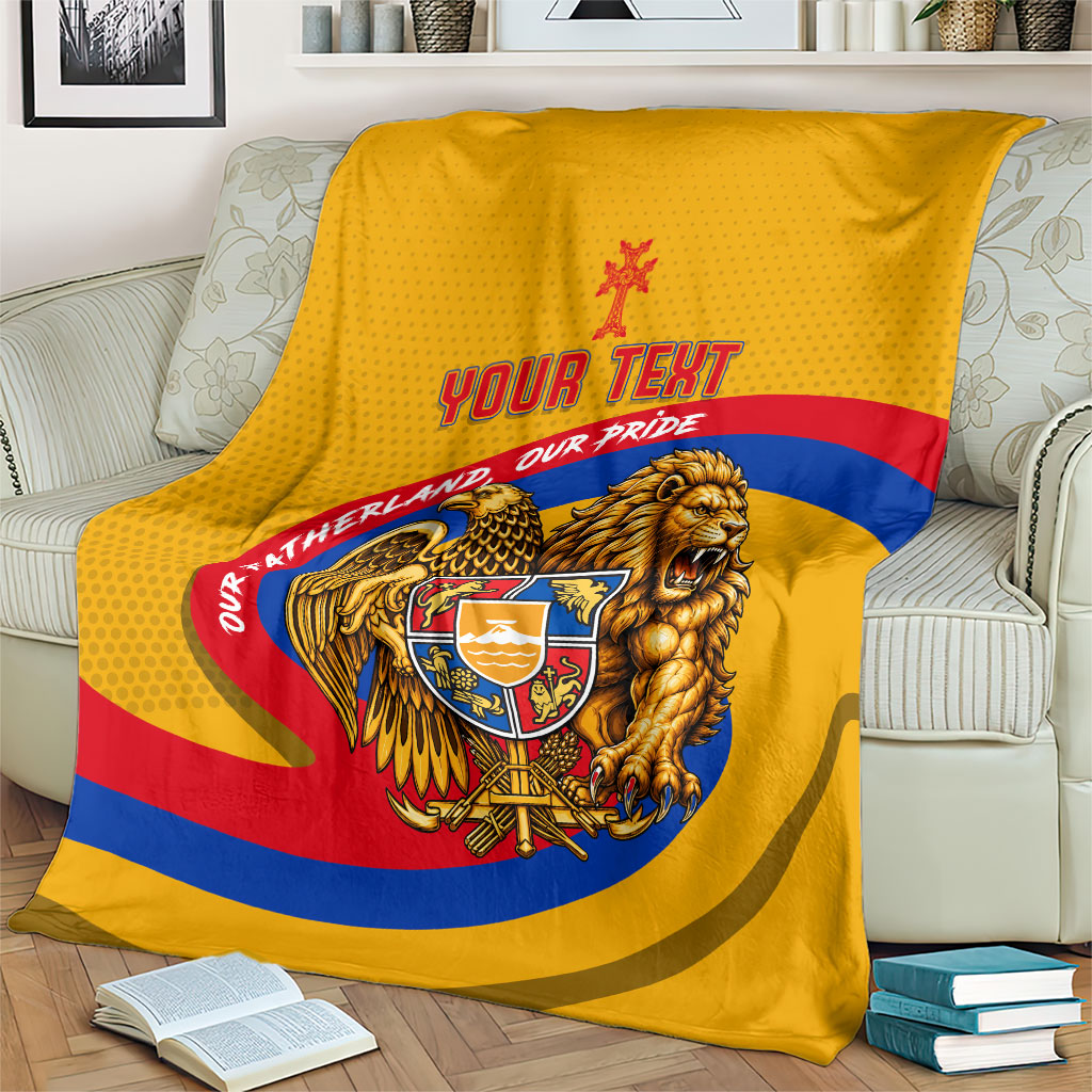 Personalized Armenia Coat Of Arms Blanket Armenian Flag Map And Patriotic Eagle Lion