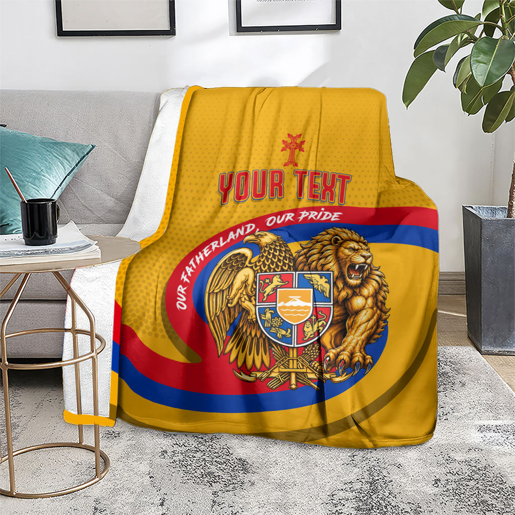 Personalized Armenia Coat Of Arms Blanket Armenian Flag Map And Patriotic Eagle Lion