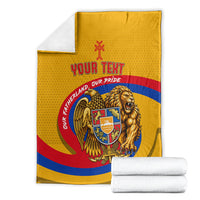 Personalized Armenia Coat Of Arms Blanket Armenian Flag Map And Patriotic Eagle Lion