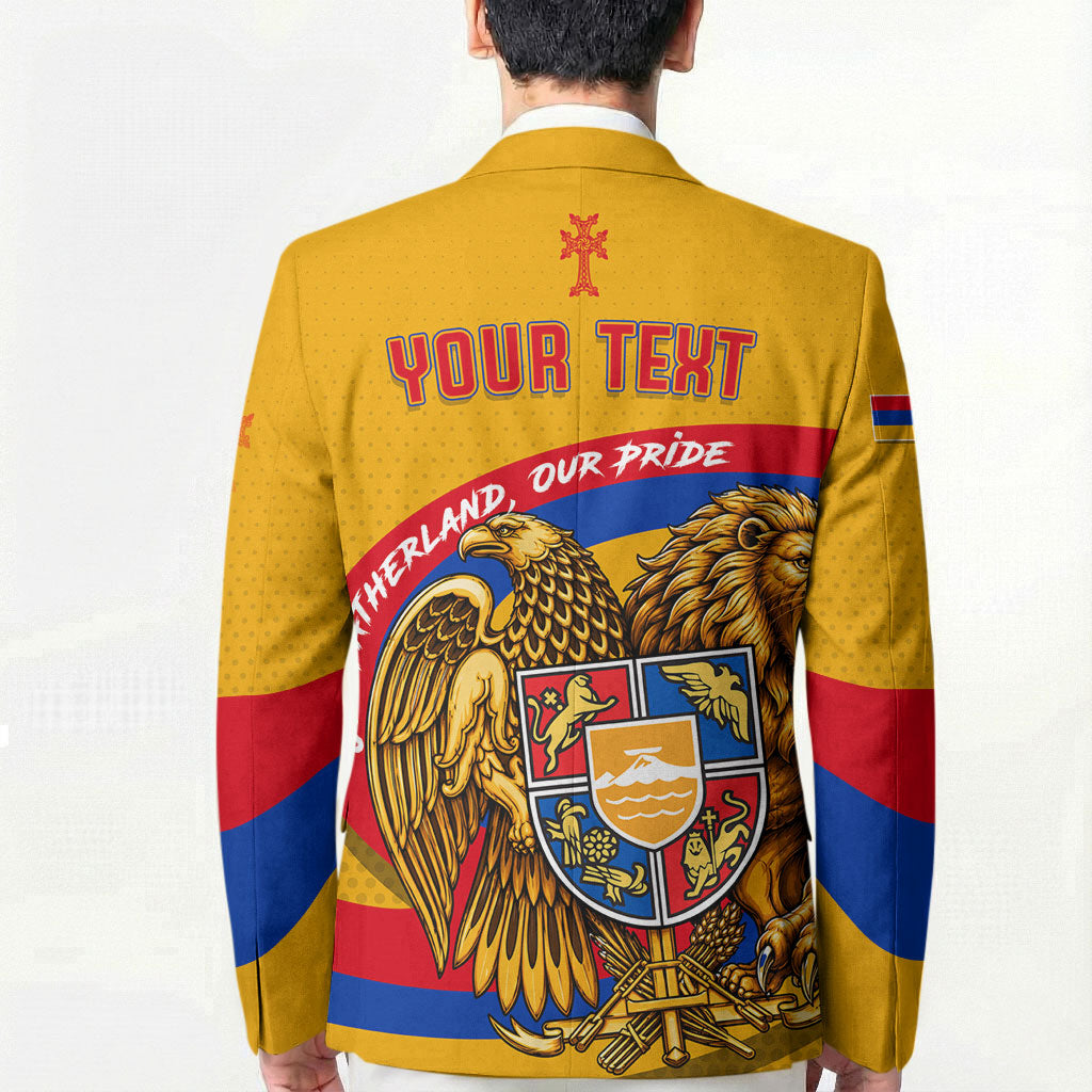 Personalized Armenia Coat Of Arms Blazer Armenian Flag Map And Patriotic Eagle Lion