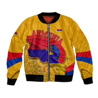 Personalized Armenia Coat Of Arms Bomber Jacket Armenian Flag Map And Patriotic Eagle Lion