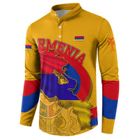Personalized Armenia Coat Of Arms Button Sweatshirt Armenian Flag Map And Patriotic Eagle Lion