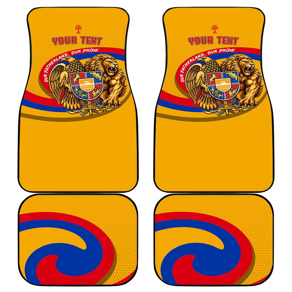 Personalized Armenia Coat Of Arms Car Mats Armenian Flag Map And Patriotic Eagle Lion