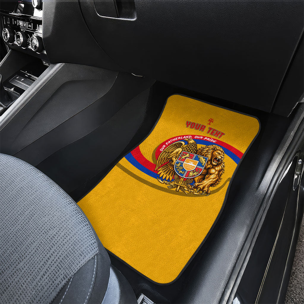 Personalized Armenia Coat Of Arms Car Mats Armenian Flag Map And Patriotic Eagle Lion