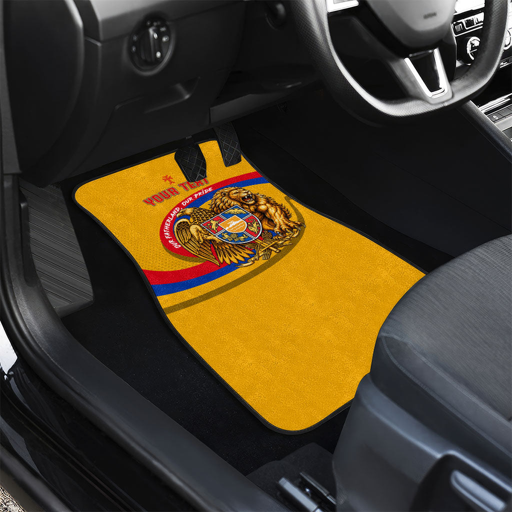 Personalized Armenia Coat Of Arms Car Mats Armenian Flag Map And Patriotic Eagle Lion