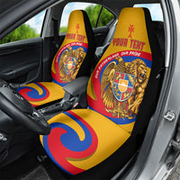 Personalized Armenia Coat Of Arms Car Seat Cover Armenian Flag Map And Patriotic Eagle Lion