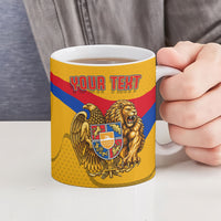 Personalized Armenia Coat Of Arms Ceramic Mug Armenian Flag Map And Patriotic Eagle Lion