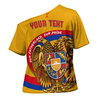 Personalized Armenia Coat Of Arms Cross Shoulder Shirt Armenian Flag Map And Patriotic Eagle Lion