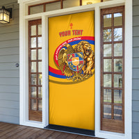 Personalized Armenia Coat Of Arms Door Cover Armenian Flag Map And Patriotic Eagle Lion