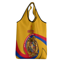 Personalized Armenia Coat Of Arms Grocery Bag Armenian Flag Map And Patriotic Eagle Lion