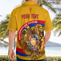 Personalized Armenia Coat Of Arms Hawaiian Shirt Armenian Flag Map And Patriotic Eagle Lion