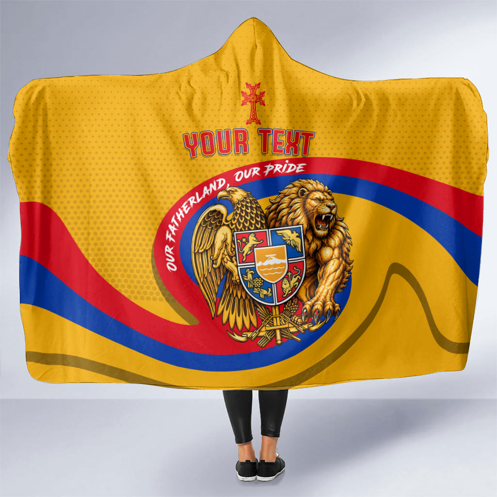 Personalized Armenia Coat Of Arms Hooded Blanket Armenian Flag Map And Patriotic Eagle Lion