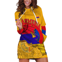 Personalized Armenia Coat Of Arms Hoodie Dress Armenian Flag Map And Patriotic Eagle Lion