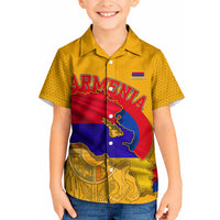 Personalized Armenia Coat Of Arms Kid Hawaiian Shirt Armenian Flag Map And Patriotic Eagle Lion