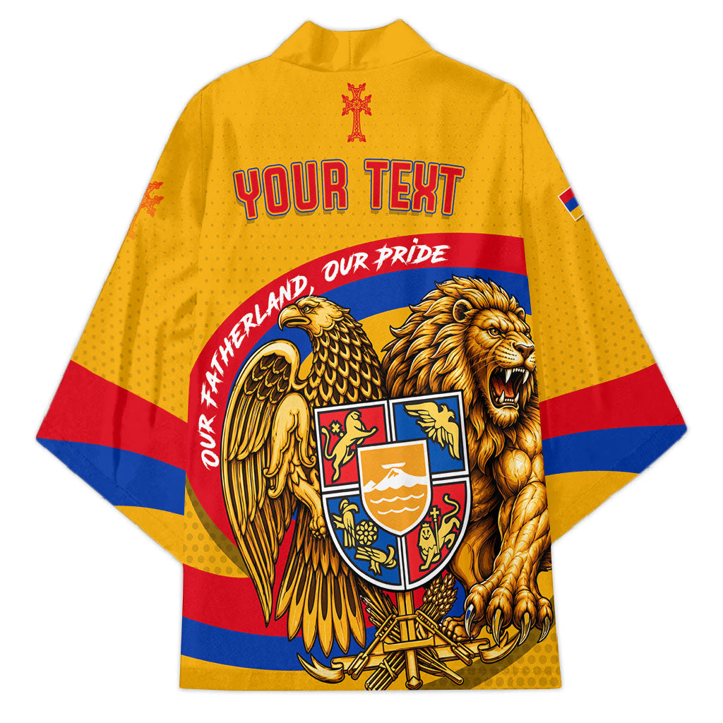Personalized Armenia Coat Of Arms Kimono Armenian Flag Map And Patriotic Eagle Lion
