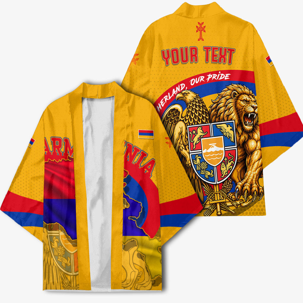Personalized Armenia Coat Of Arms Kimono Armenian Flag Map And Patriotic Eagle Lion