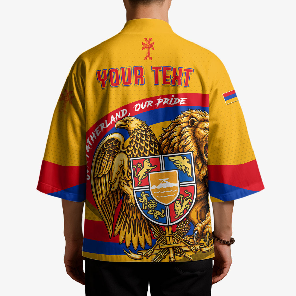 Personalized Armenia Coat Of Arms Kimono Armenian Flag Map And Patriotic Eagle Lion