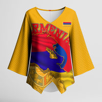 Personalized Armenia Coat Of Arms Kimono Sleeve Blouse Armenian Flag Map And Patriotic Eagle Lion