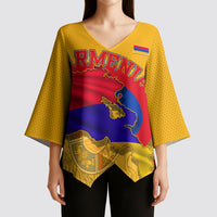 Personalized Armenia Coat Of Arms Kimono Sleeve Blouse Armenian Flag Map And Patriotic Eagle Lion