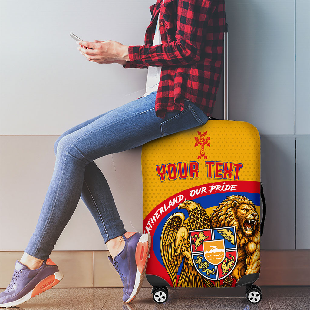 Personalized Armenia Coat Of Arms Luggage Cover Armenian Flag Map And Patriotic Eagle Lion