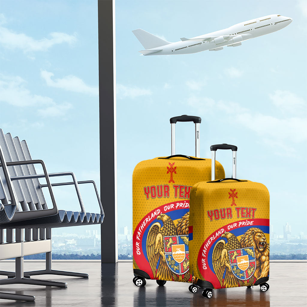 Personalized Armenia Coat Of Arms Luggage Cover Armenian Flag Map And Patriotic Eagle Lion
