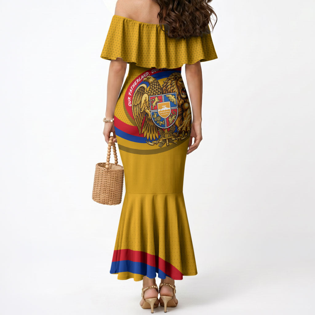 Personalized Armenia Coat Of Arms Mermaid Dress Armenian Flag Map And Patriotic Eagle Lion