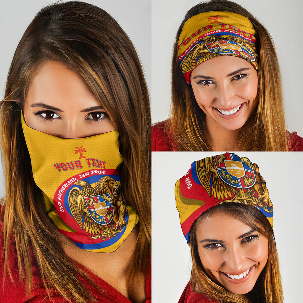 Personalized Armenia Coat Of Arms Neck Gaiter Armenian Flag Map And Patriotic Eagle Lion
