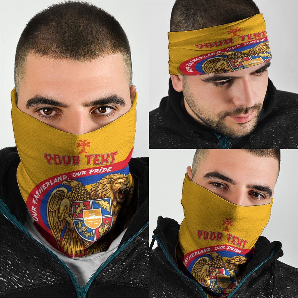 Personalized Armenia Coat Of Arms Neck Gaiter Armenian Flag Map And Patriotic Eagle Lion