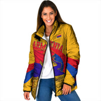 Personalized Armenia Coat Of Arms Padded Jacket Armenian Flag Map And Patriotic Eagle Lion