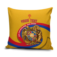 Personalized Armenia Coat Of Arms Pillow Cover Armenian Flag Map And Patriotic Eagle Lion