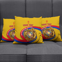 Personalized Armenia Coat Of Arms Pillow Cover Armenian Flag Map And Patriotic Eagle Lion