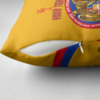 Personalized Armenia Coat Of Arms Pillow Cover Armenian Flag Map And Patriotic Eagle Lion