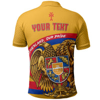 Personalized Armenia Coat Of Arms Polo Shirt Armenian Flag Map And Patriotic Eagle Lion