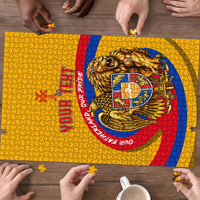 Personalized Armenia Coat Of Arms Puzzle Armenian Flag Map And Patriotic Eagle Lion