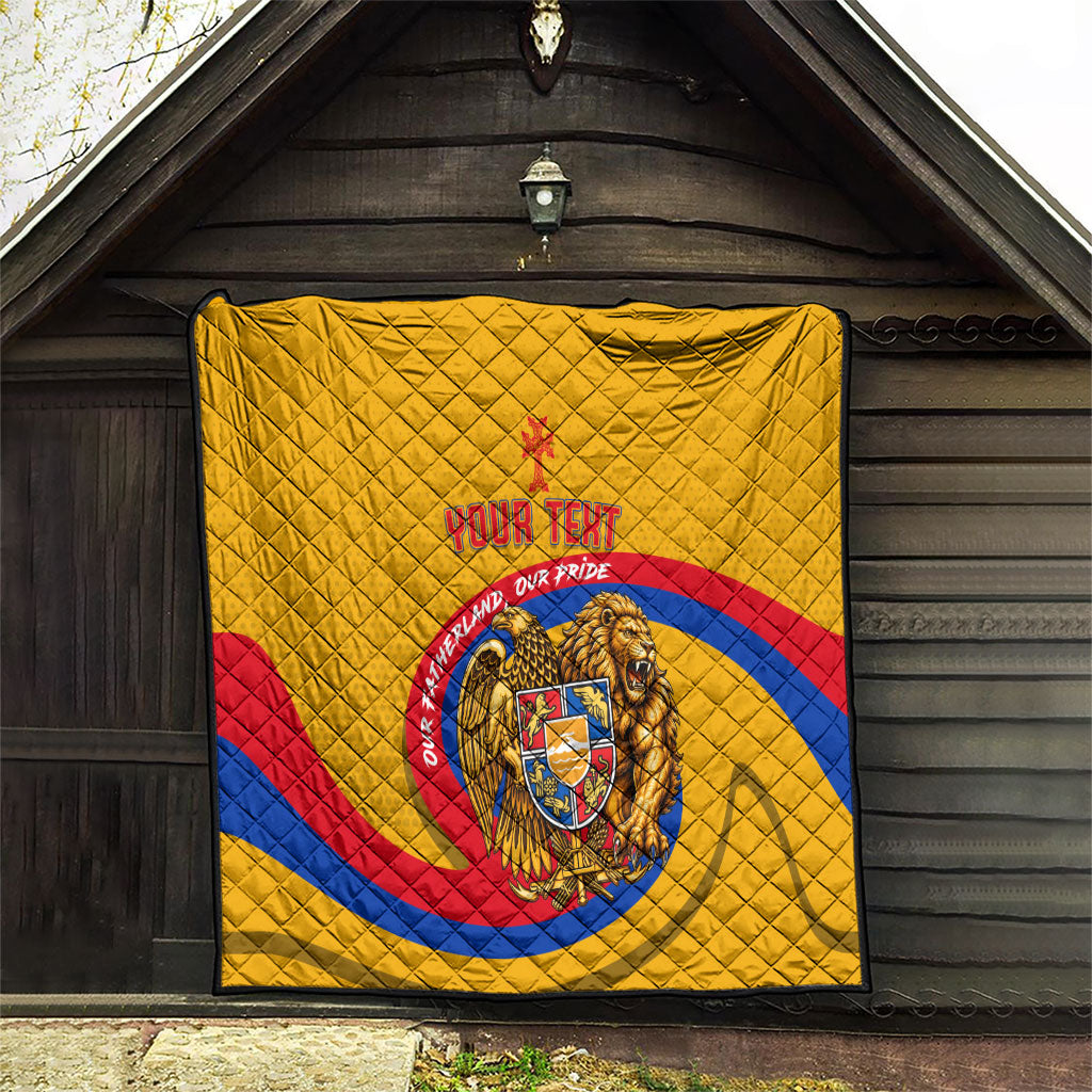 Personalized Armenia Coat Of Arms Quilt Armenian Flag Map And Patriotic Eagle Lion