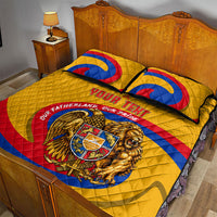 Personalized Armenia Coat Of Arms Quilt Bed Set Armenian Flag Map And Patriotic Eagle Lion