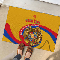 Personalized Armenia Coat Of Arms Rubber Doormat Armenian Flag Map And Patriotic Eagle Lion