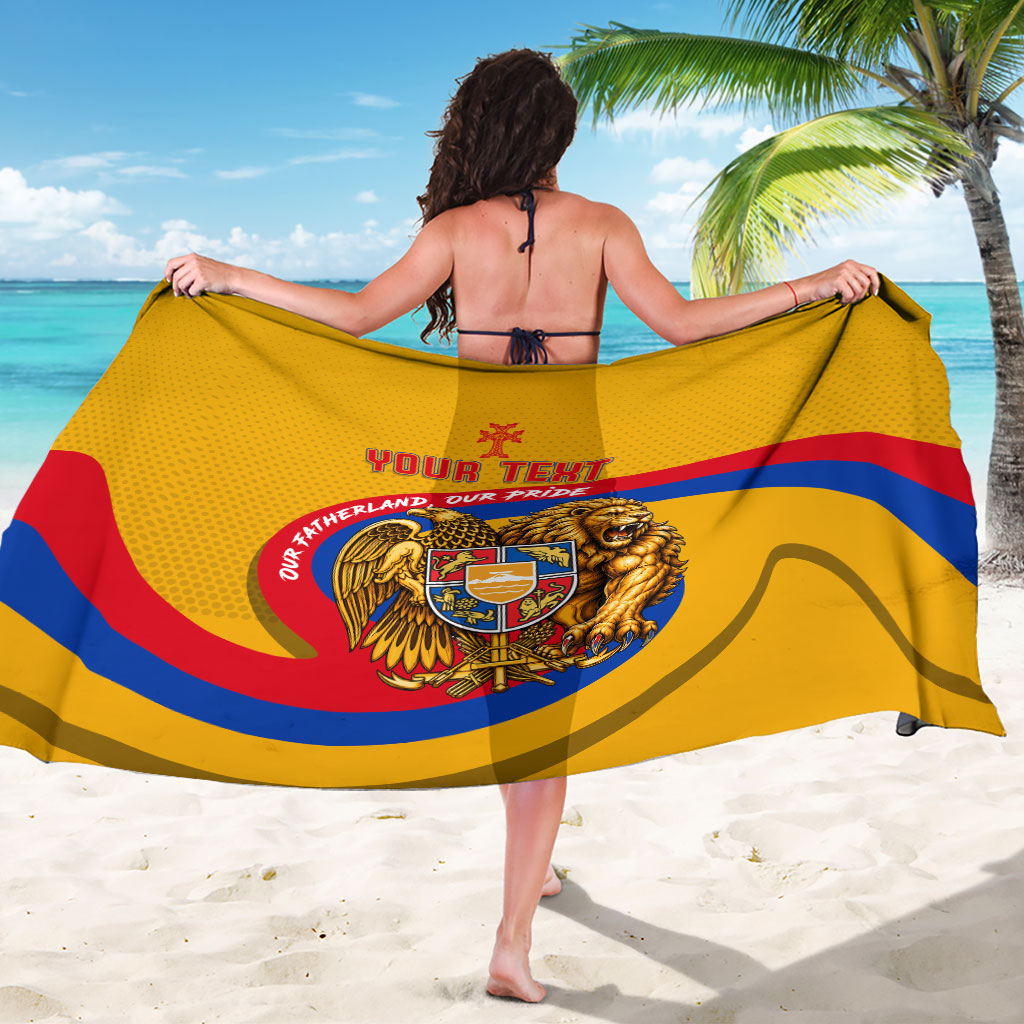 Personalized Armenia Coat Of Arms Sarong Armenian Flag Map And Patriotic Eagle Lion