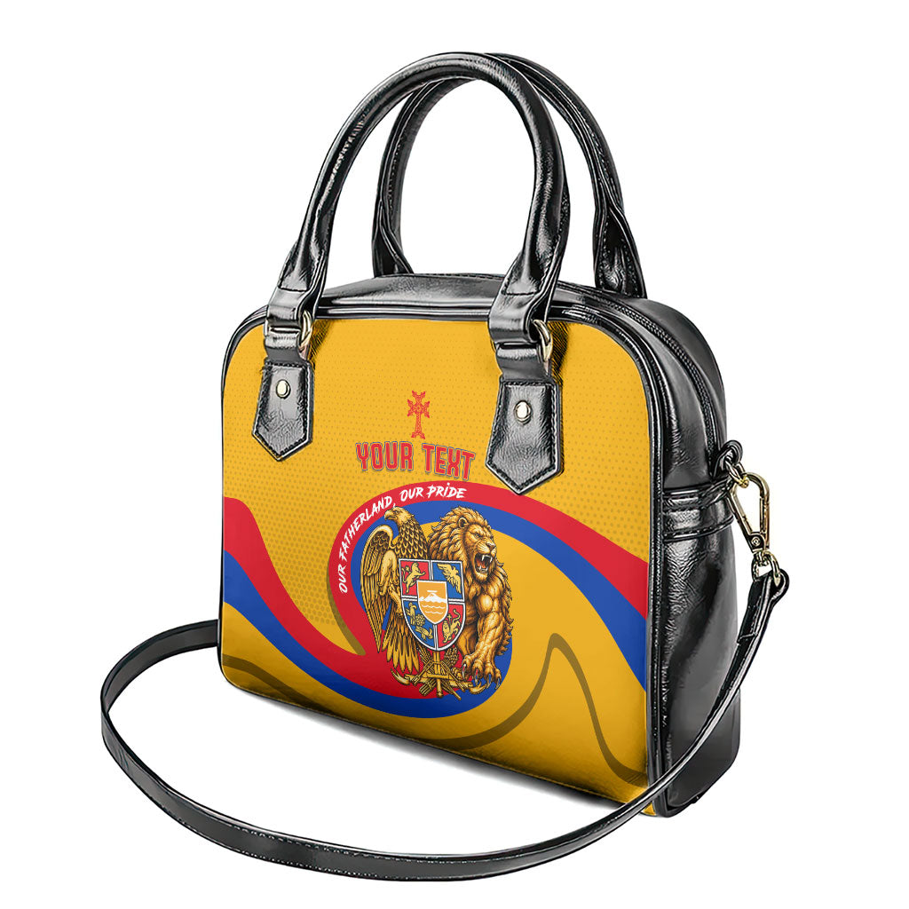 Personalized Armenia Coat Of Arms Shoulder Handbag Armenian Flag Map And Patriotic Eagle Lion