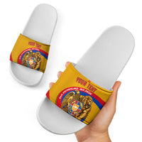 Personalized Armenia Coat Of Arms Slide Sandals Armenian Flag Map And Patriotic Eagle Lion
