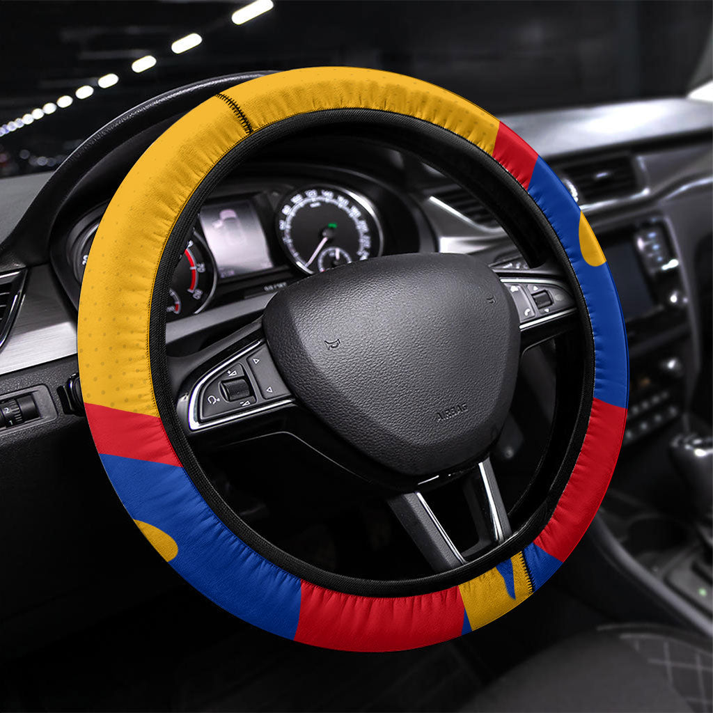Armenia Coat Of Arms Steering Wheel Cover Armenian Flag Map And Patriotic Eagle Lion