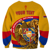 Personalized Armenia Coat Of Arms Sweatshirt Armenian Flag Map And Patriotic Eagle Lion